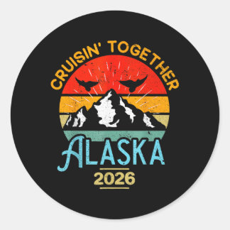 Matching Family Friends and Group Alaskan Alaska Classic Round Sticker