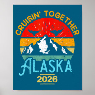 Matching Family Friends Group Alaskan Illustration Poster