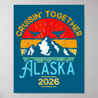Matching Family Friends Group Alaskan Illustration Poster