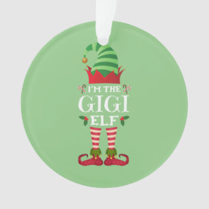 Matching Family Funny I'm The Gigi Elf Christmas Ornament