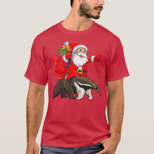 Matching Family Funny Santa Riding Anteater Christ T-Shirt