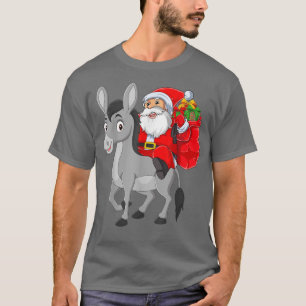 Matching Family Funny Santa Riding Mule Christmas T-Shirt