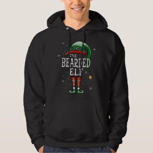 Matching Family Funny The Bearded Elf Christmas Hoodie