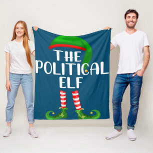 Matching Family Group Christmas The Political Elf Fleece Blanket