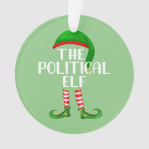 Matching Family Group Christmas The Political Elf Ornament