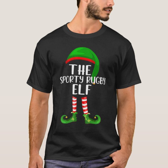 Matching Family Group Christmas The Sporty Rugby E T-Shirt (Front)