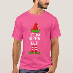 Matching Family Group I'm Hippie Elf Christmas T-Shirt