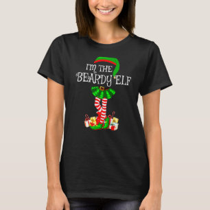 Matching Family Group I'm The Beardy Elf Christmas T-Shirt