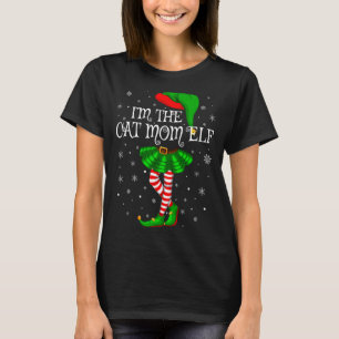 Matching Family Group I'm The Cat Mum Elf Christma T-Shirt