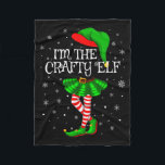 Matching Family Group I'm The Crafty Elf Christmas Fleece Blanket<br><div class="desc">Matching Family Group I'm The Crafty Elf Christmas</div>