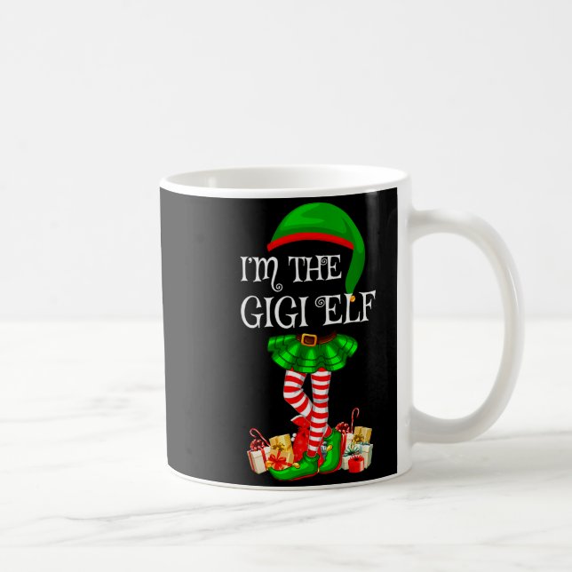 Matching Family Group I'm The Gigi Elf Christmas  Coffee Mug (Right)