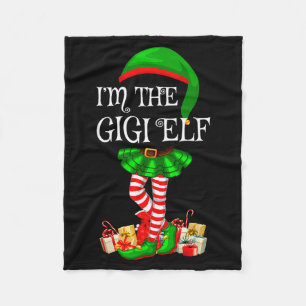 Matching Family Group I'm The Gigi Elf Christmas Fleece Blanket