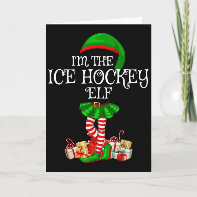 Matching Family Group I'm The Ice Hockey Elf Chris Card (Front)