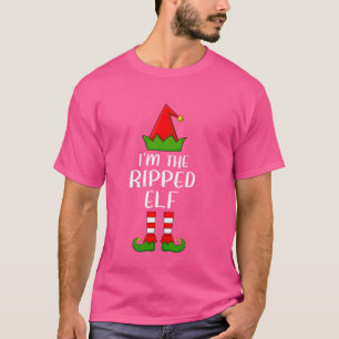 Matching Family Group I'm The Ripped Elf Christmas T-Shirt