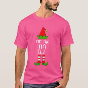 Matching Family Group I'm The Tia Elf Christmas T-Shirt