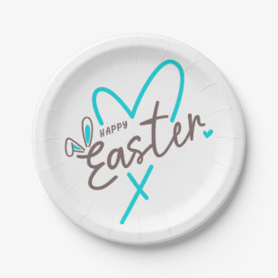 Matching Family Happy Easter Paper Plate