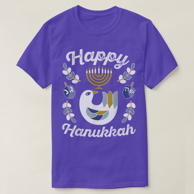 Matching Family Happy Hanukkah Pajamas Top Dreide (Design Front)