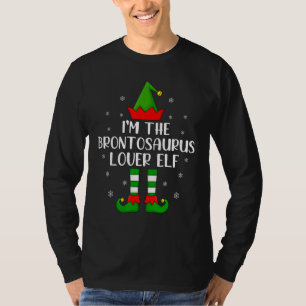 Matching Family I'm The Brontosaurus Elf Christma T-Shirt