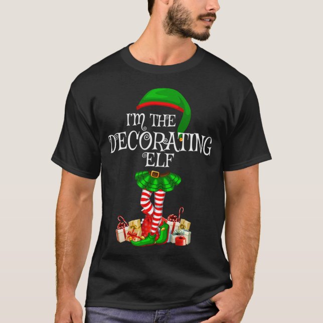 Matching Family I'm The Decorating Elf Christmas T-Shirt (Front)