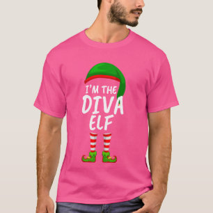 Matching Family I'm The Diva Elf Christmas T-Shirt