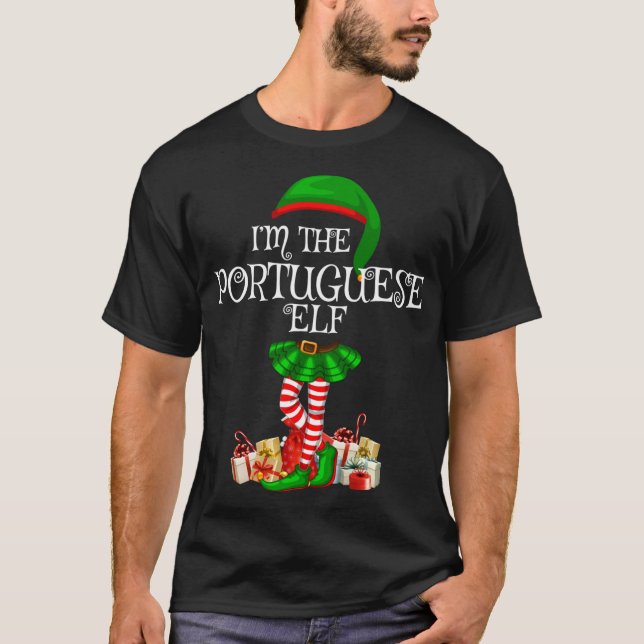 Matching Family I'm The Portuguese Elf Christmas T-Shirt (Front)