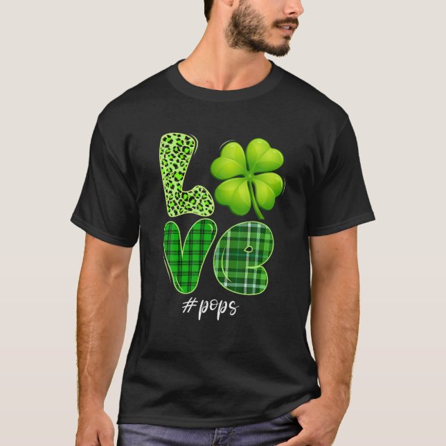 Matching Family Love Pops Shamrock Funny Patricks T-Shirt (Front)