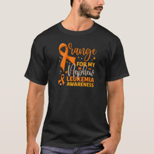 Matching Family Orange For My Nephew Leukemia Awar T-Shirt