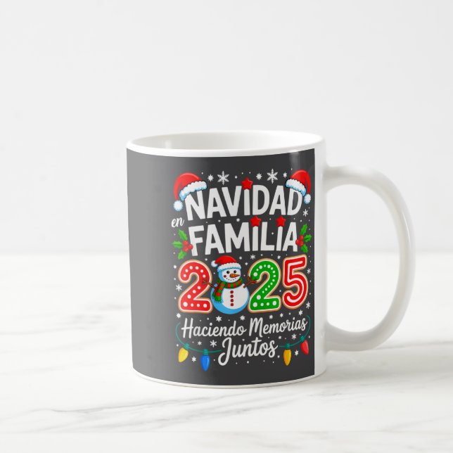 Matching Family Pajamas Navidad En Familia Christm Coffee Mug (Right)
