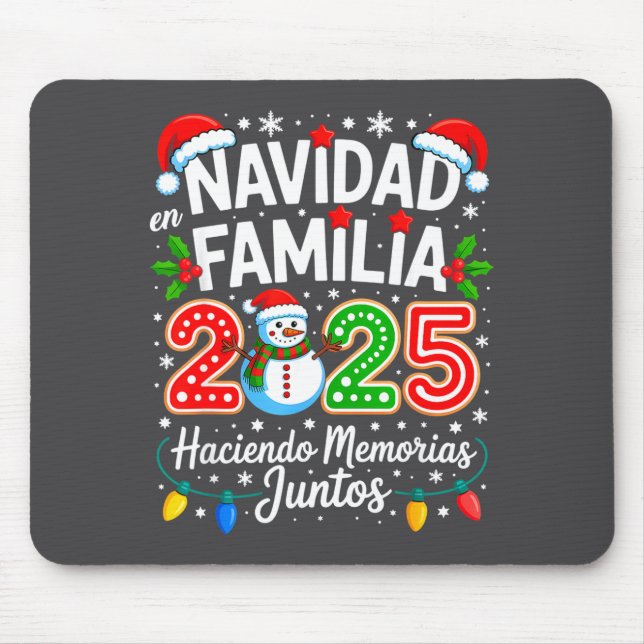 Matching Family Pajamas Navidad En Familia Christm Mouse Mat (Front)