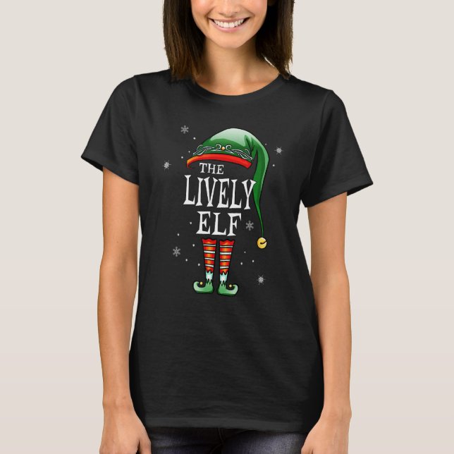Matching Family  The Lively Elf Christmas T-Shirt (Front)