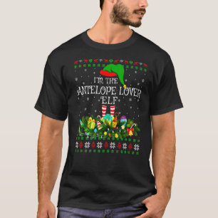 Matching Family Ugly I'm The Antelope Elf Christma T-Shirt