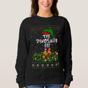 Matching Family Ugly The Dinosaur Elf Christmas Sweatshirt