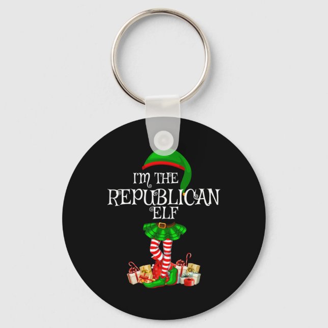 Matching Family Women Girls I'm The Republican Elf Key Ring (Front)