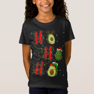 Matching Family Xmas Santa Ho Ho Ho Avocado Christ T-Shirt
