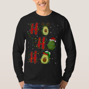 Matching Family Xmas Santa Ho Ho Ho Avocado Christ T-Shirt