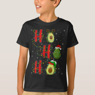 Matching Family Xmas Santa Ho Ho Ho Avocado Christ T-Shirt