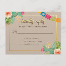 Matching Fiesta Wedding Invitations