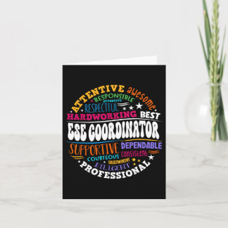 Matching First Day Of School Ese Coordinator Excep Card