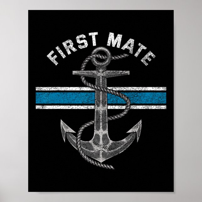 Matching First Mate Sailing Sets Boating Captain  Poster (Front)