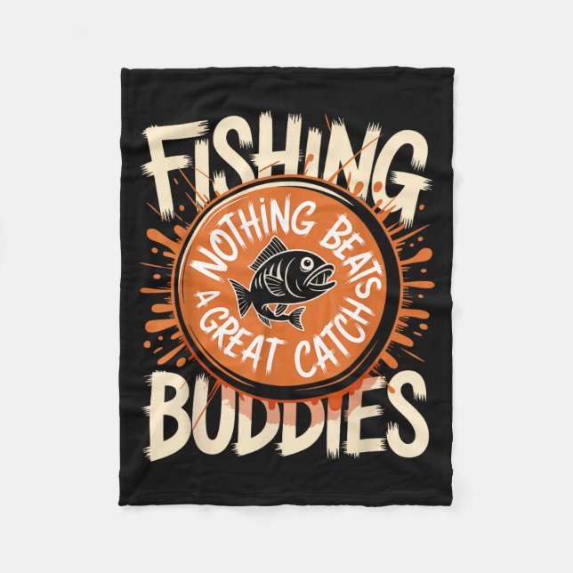 Matching Fishing Buddies Team Fisherman Friends Ch Fleece Blanket (Front)