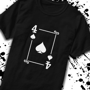 Matching Four Spades Suit Playing Cards Modern 4 T-Shirt