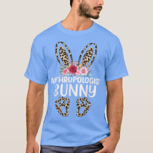 Matching Funny Leopard Print Bunny Anthropologist T-Shirt
