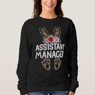 Matching Funny Leopard Print Bunny Assistant Manag Sweatshirt