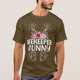 Matching Funny Leopard Print Bunny Beekeeper Easte T-Shirt