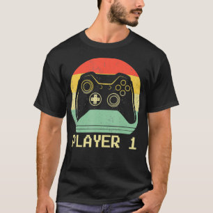 Matching Gamer Couple Player 1 Player 2 Video Game T-Shirt