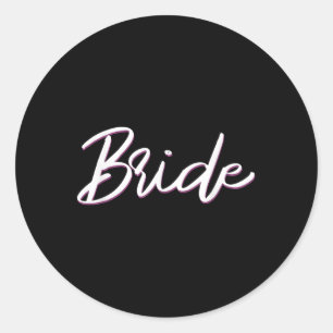 Matching Getting Ready Bride & Groom Wedding G Classic Round Sticker