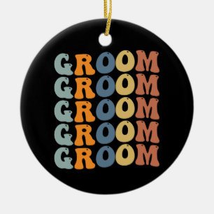 Matching Getting Ready Bride & Groom Wedding Groom Ceramic Tree Decoration