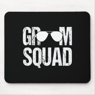 Matching Groomsman Group Bachelor Party Groom Squa Mouse Mat