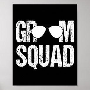 Matching Groomsman Group Bachelor Party Groom Squa Poster