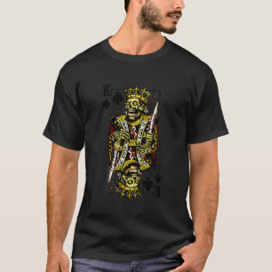 Matching Halloween Couple Playing Card Zombie King T-Shirt